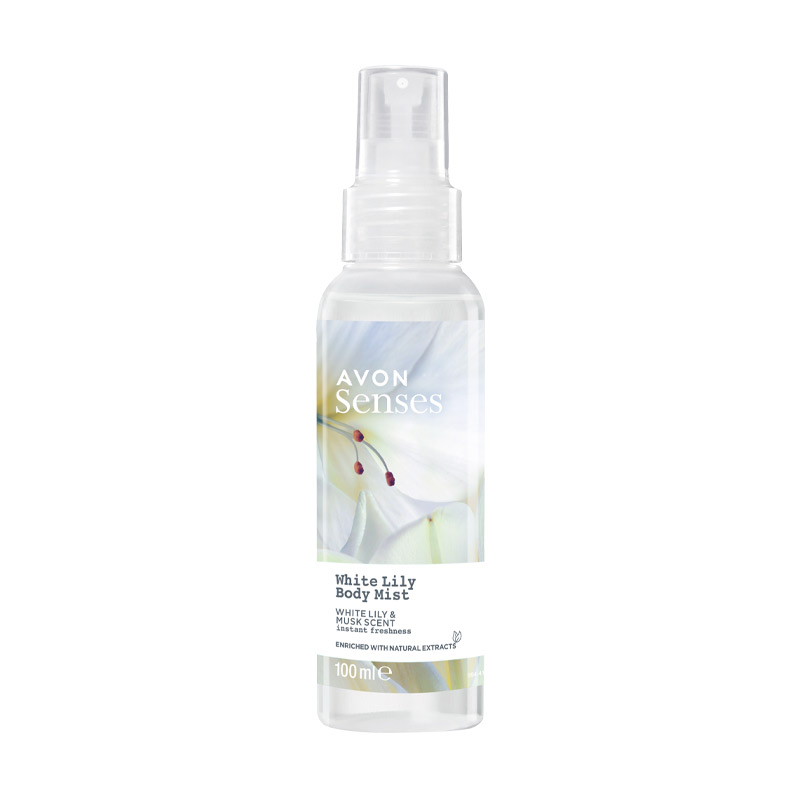 Brume pour le corps white lily Avon Senses 100ML